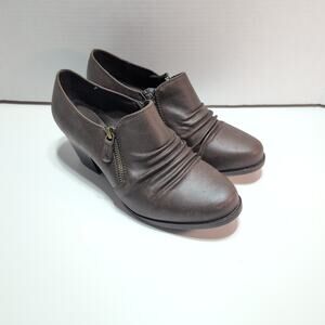 Baretraps REINA Zipper Pump Mules Chunky Heel PreppyAcademia Women's 9W